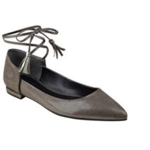 Guess Vida Metallic Lace Up Flats
